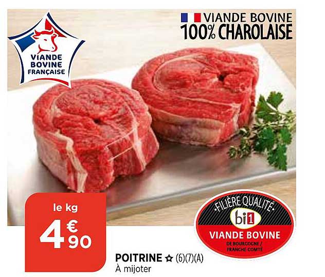 Viande Bovine : Poitrine *