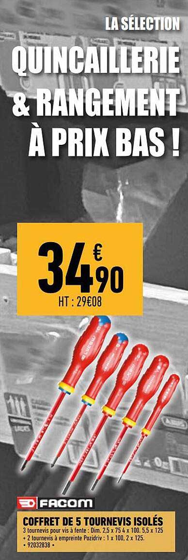 coffret de 5 tournevis isolés facom