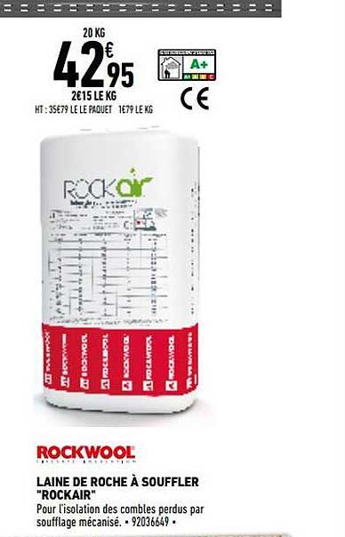 laine de roche à souffler "rockair" rockwool