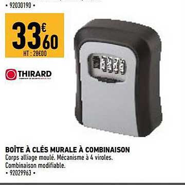 boîte à clés murale à combinaison thirard