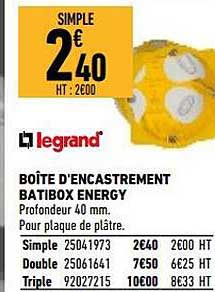 boîte d'encastrement batibox energy legrand