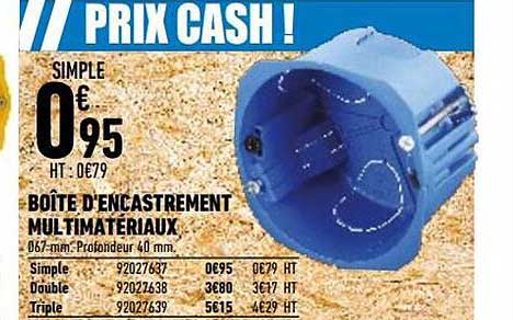 boîte d'encastrement multimatériaux