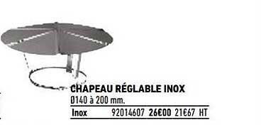Chapeau Réglable Inox