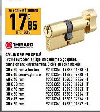 cylindre profilé thirard