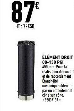 élément Droit 80-130 Pgi