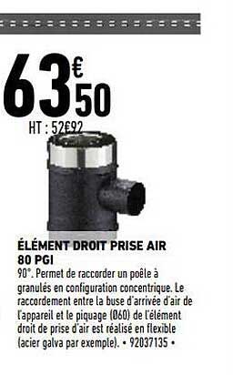 élément droit prise air 80 pgi