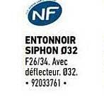 entonnoir siphon ø32