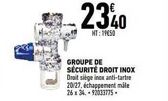 groupe de sécurité droit inox