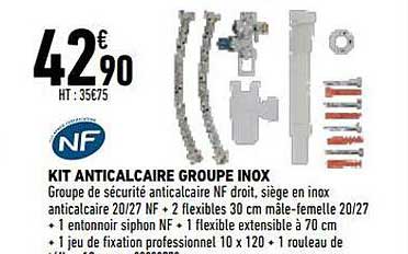 kit anticalcaire groupe inox