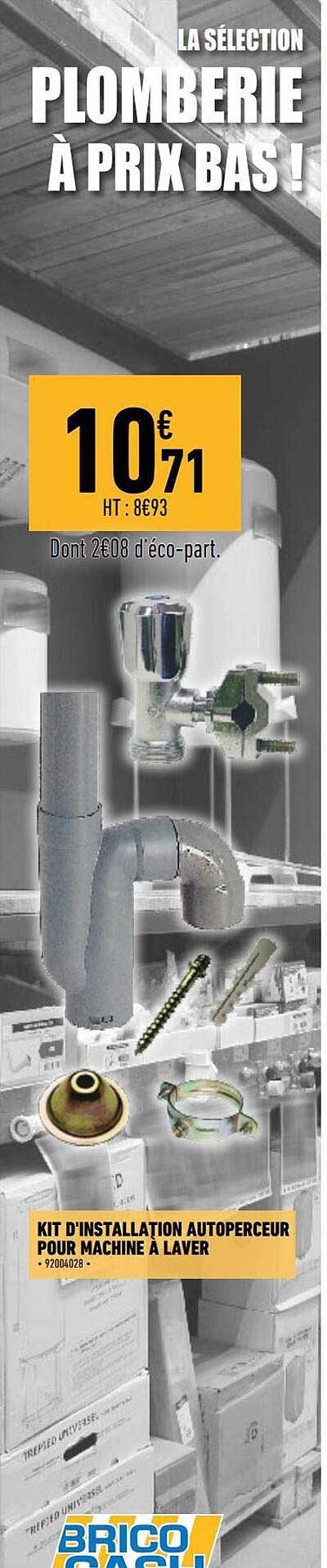 kit d'installation auotoperceur pour  machine à laver