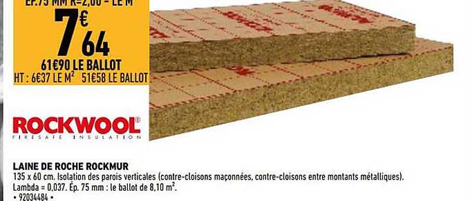 laine de roche rockmur rockwool
