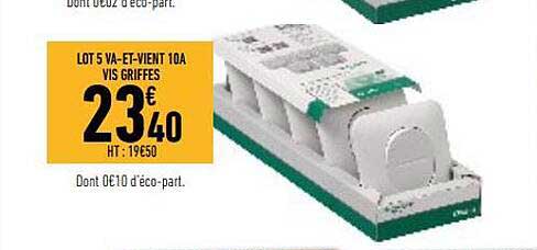 lot 5 va-et-vient 10a vis griffes