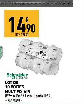 lot de 10 boîtes multifix aire schneider