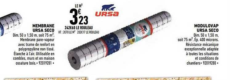 membrane ursa seco, modulovap ursa seco