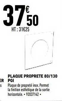 plaque proprete 80-130 pgi