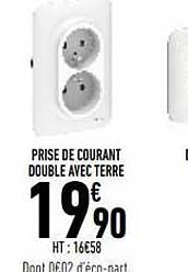 prise de courant double avec terre