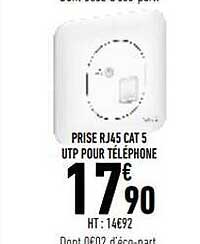 prise rj45 cat 5 utp pour téléphone