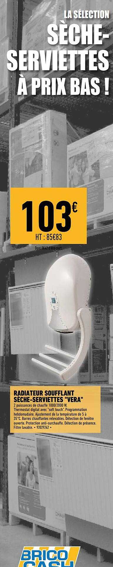 radiateur souffleur sèche-serviettes "vera"