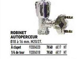 robinet autoperceur