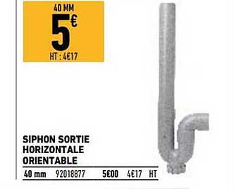 siphon sortie horizontale orientable