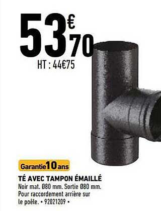 té avec tampon émaillé