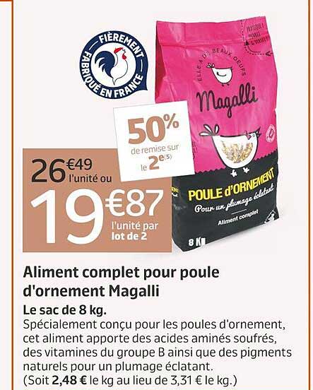 aliment complet pour poule d'ornement magalli