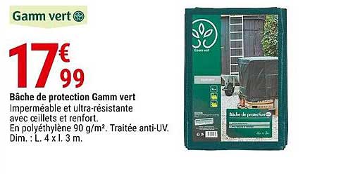 bâche de protection gamm vert