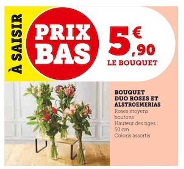 Bouquet Duo Roses Et Alstroemerias