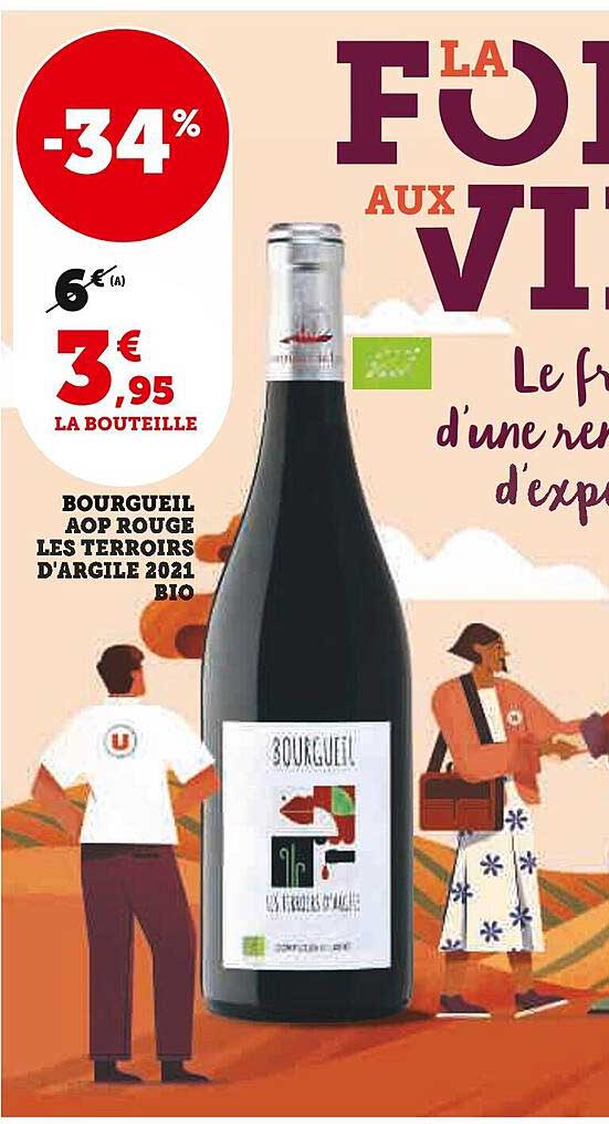 bourgueil aop rouge les terroirs d'argile 2021 bio