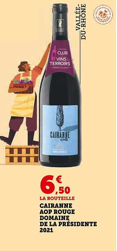 cairanne aop rouge domaine de la présidente 2021