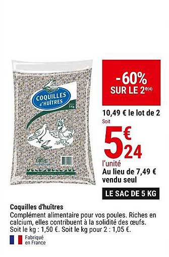 coquilles d'huîtres