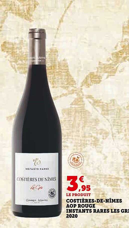 costières-de-nîmes aop rouge instants rares les grés 2020