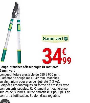coupe-branches télescopique bi-matières gamme vert