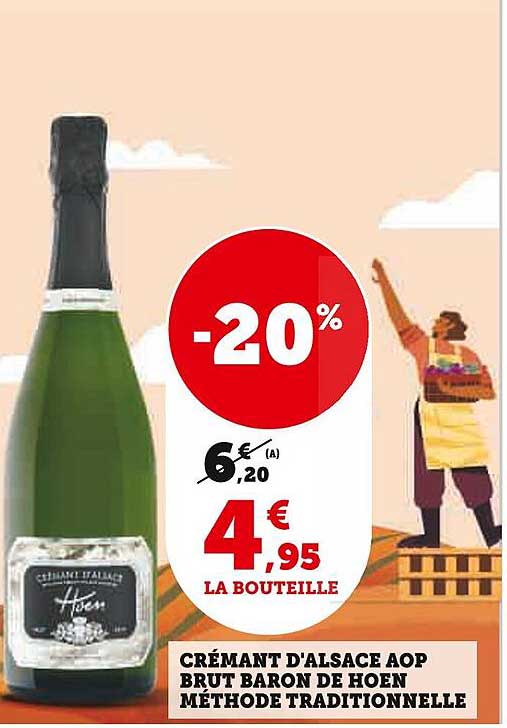 crémant d'alsace aop brut baron de hoen méthode traditionnelle