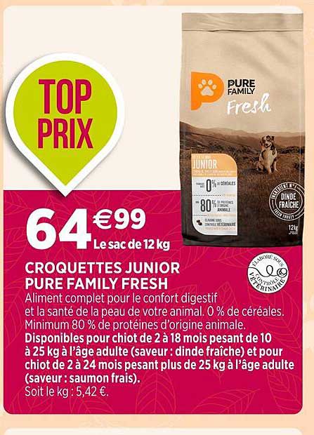 Croquettes Junior Pure Family Fresh