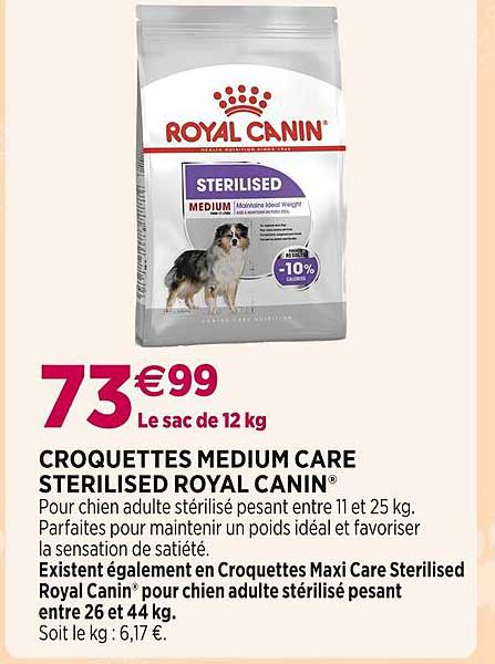 croquettes medium care sterilised royal canin