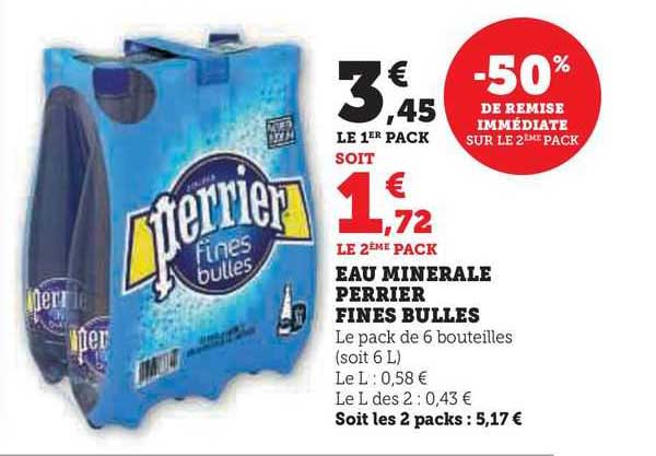 Eau Minérale Perrier Fines Bulles