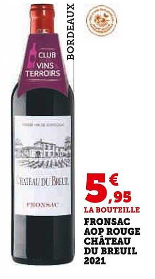 Fronsac Aop Rouge Château Du Breuil 2021