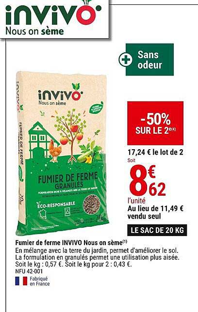 fumier de ferme invivo nous on sème