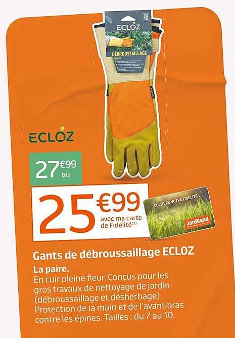gants de débroussaillage ecloz