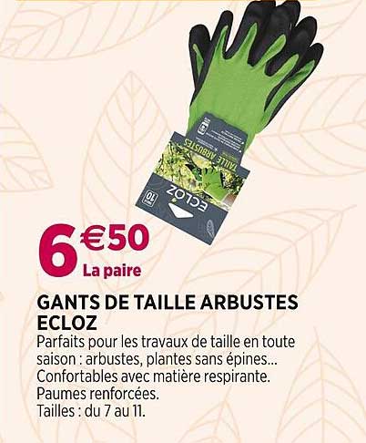 Gants De Taille Arbustes Ecloz