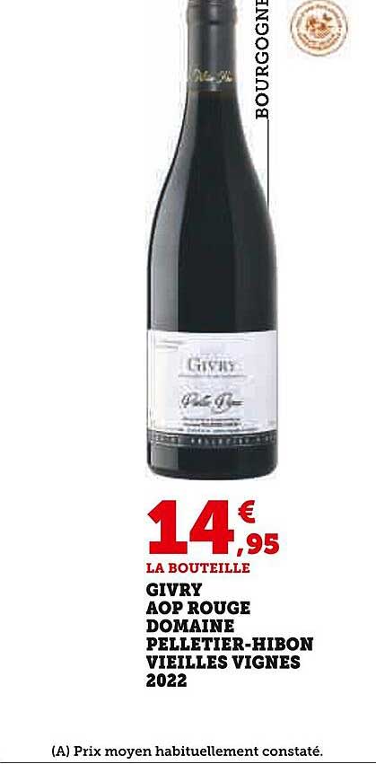 givry aop rouge domaine pelletier-hibon vieilles vignes 2022