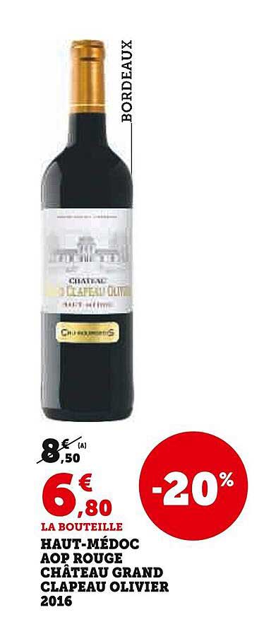 haut-médoc aop rouge château grand clapeau olivier 2016