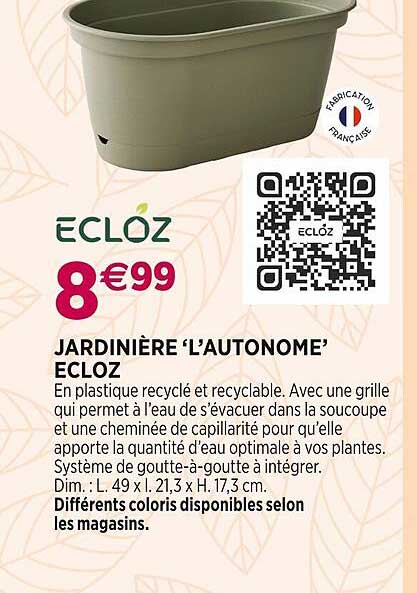 Jardinière "l'autonome" Ecloz