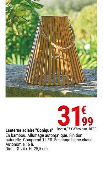 lanterne solaire "conique"