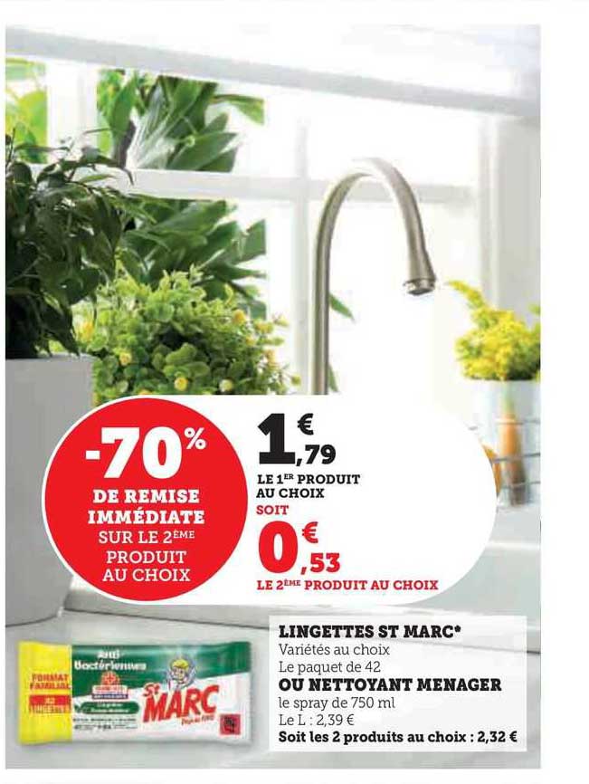 lingettes st marc ou nettoyant ménager