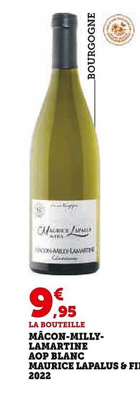 mâcon-milly-lamartine aop blanc maurice lapalus & fils 2022
