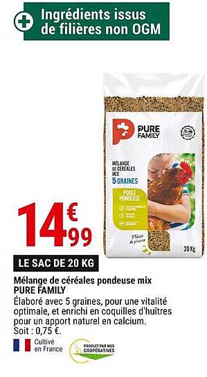 mélange de céréales pondeuse mix pure family