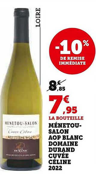 ménetou-salon aop blanc domaine durand cuvée céline