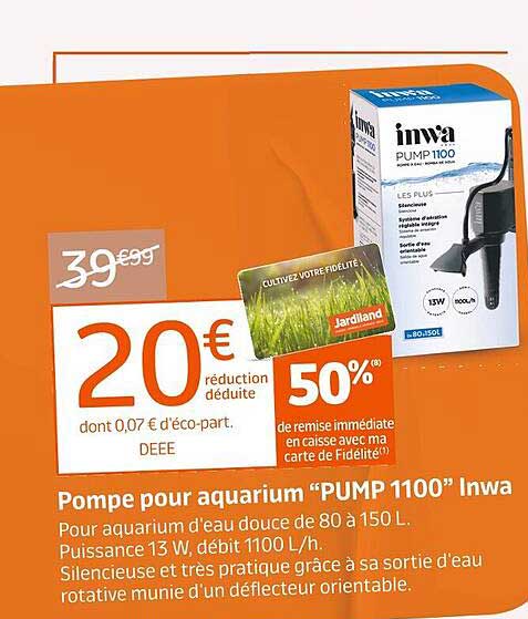 pompe pour aquarium "pump 1100" inwa